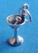 sterling silver martini glass charm