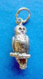 sterling silver 3-d spotted owl charm