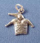 sterling silver jester hat charm