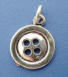 sterling silver button charm