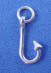 sterling silver fish hook charm
