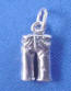 sterling silver 3-d jeans charm