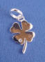sterling silver links of london four leaf clover charm with single cubic zirconia stone accent