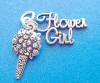 sterling silver flowergirl charm with tussie mussie flowers