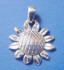 sterling silver sunflower charm