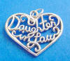 sterling silver daughter in law charm/pendant heart