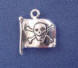 sterling silver pirate flag charm