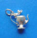 sterling silver 3-D coffee pot charm - top opens