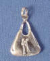 sterling silver 3-d purse charm
