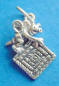 sterling silver quilting bee charm