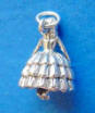 sterling silver southern belle bridesmaid charm - back of charm