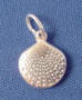 sterling silver oyster shell charm