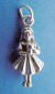 sterling silver girl holding book charm