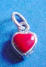 sterling silver red onyx heart charm
