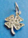 sterling silver four leaf clover with cubic zirconia stones
