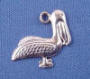 sterling silver flat pelican charm