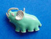 sterling silver tuquoise enamel elephant charm
