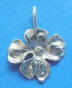 sterling silver dogwood charm pendant