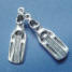 sterling silver swimming flippers charm