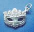 sterling silver masquerade mardi gras mask charm