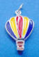 sterling silver multi-color enamel hot air balloon charm