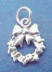 sterling silver wreath charm