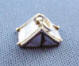 sterling silver 3-d tent charm