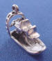 sterling silver 3-d bayou swamp airboat charm