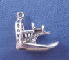 3-d sterling silver swamp bayou airboat charm