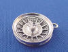 sterling silver 3-d roulette wheel charm