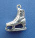 sterling silver 3-d ice skate charm