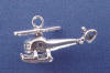 sterling silver 3-d helicopter charm