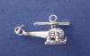 sterling silver 3-d helicopter charm
