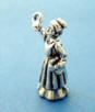 sterling silver old time 3-d nurse charm