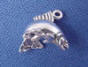 sterling silver 3-d trout fish charm