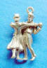 sterling silver 3-d dancing couple charm