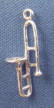 sterling silver 3-d trombone charm