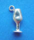 sterling silver wine glass charm - has a "flattened" look