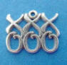 sterling silver xoxoxo hugs and kisses charm