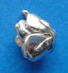 sterling silver 3-d rose charm