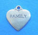sterling silver family heart charm