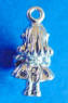 sterling silver girl with present charm