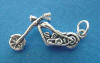 sterling silver motorcycle chopper 3-d charm