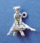 sterling silver 3-d gymnast charm