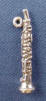 sterling silver 3-d oboe charm