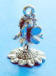 back view of sterling silver 3-d sunflower fairy charm