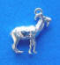 sterling silver 3-d goat charm