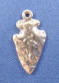 sterling silver 3-d arrowhead charm