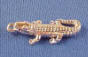 sterling silver 3-d alligator charm