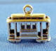 sterling silver 3-d streetcar charm